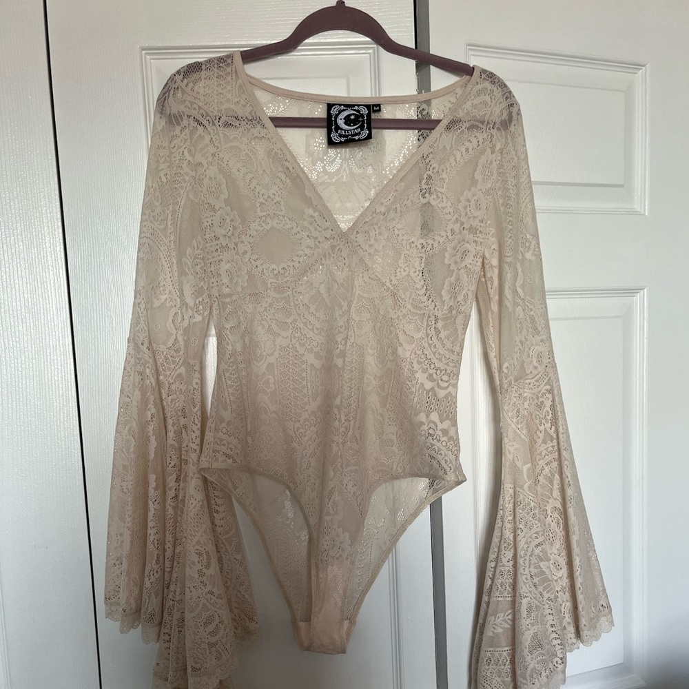 killstar fatal attraction lace bodysuit in ivory